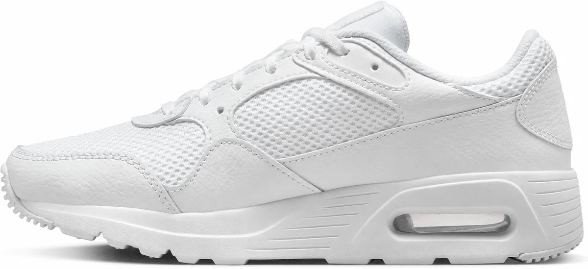 Men's Retro Panel Trainers in White, view 4.