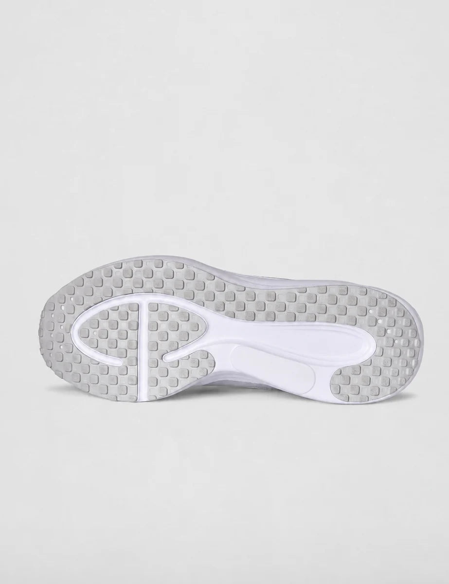 Men's Mesh Lace-Up Trainers in White Pure Platinum, view 4.
