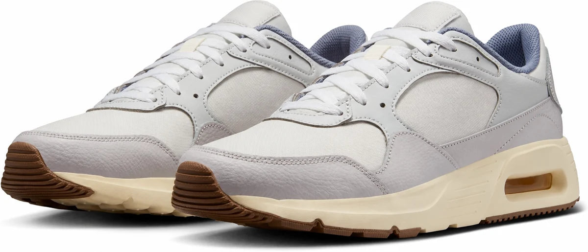 Men's Retro Panel Trainers in Phantom White Vast Grey, view 6.