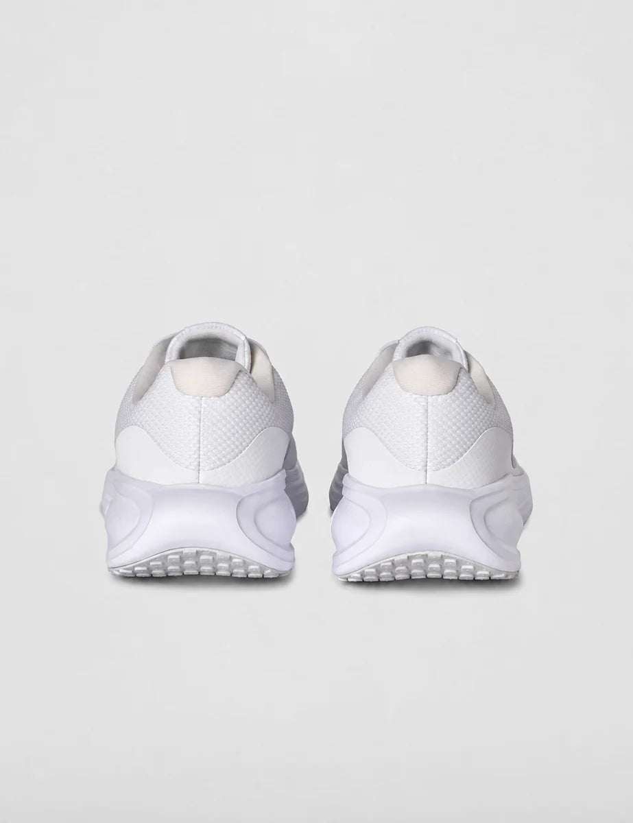 Men's Mesh Lace-Up Trainers in White Pure Platinum, view 7.