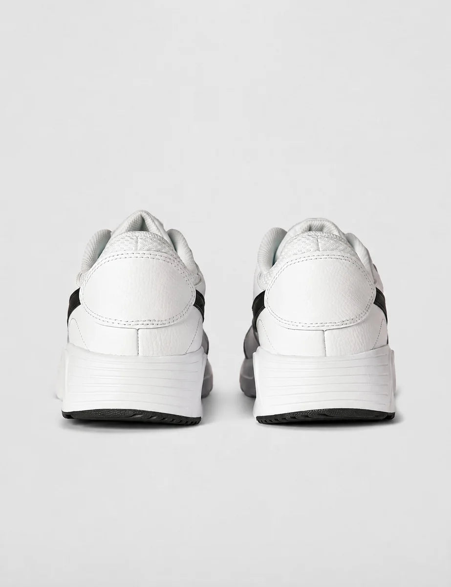 Men's Retro Panel Trainers in White Black White, view 7.