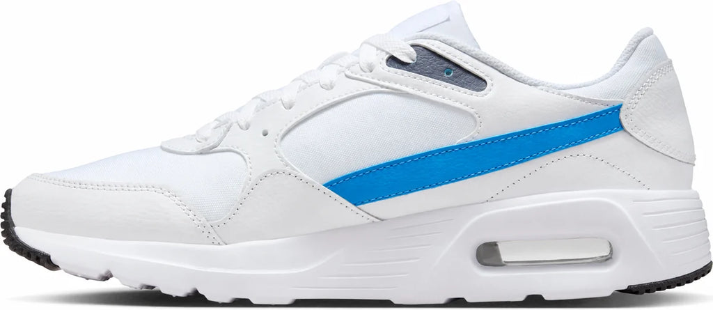 Men's Retro Panel Trainers in White Lt Photo Blue Thunder Blue, view 9.