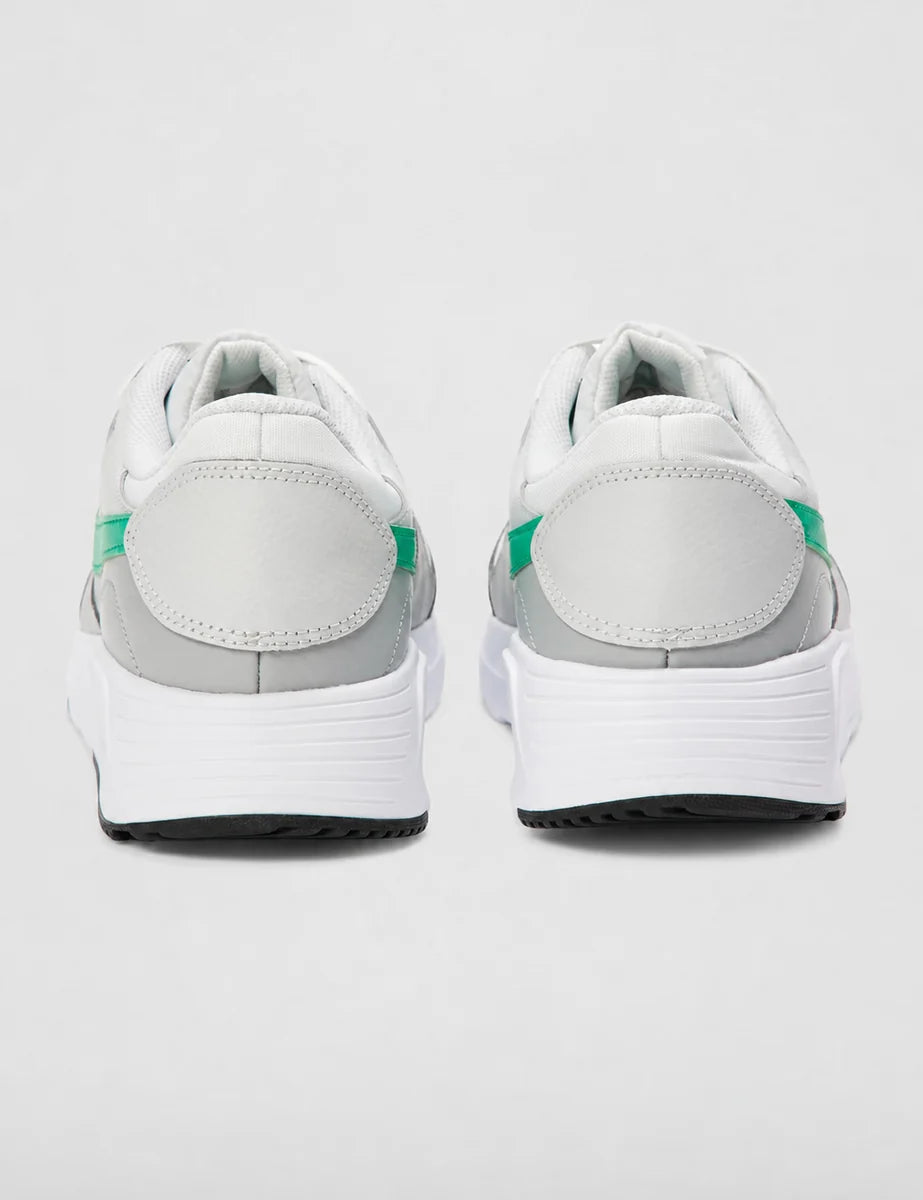 Men's Retro Panel Trainers in Summit White Stadium Green, view 7.