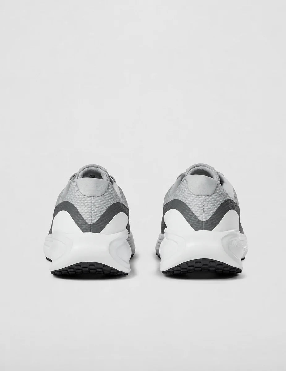 Men's Mesh Lace-Up Trainers in Lt Smoke Grey Black, view 7.