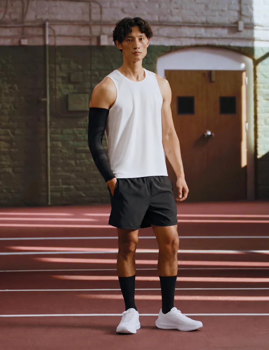 Men's Mesh Lace-Up Trainers in White Pure Platinum, view 3.