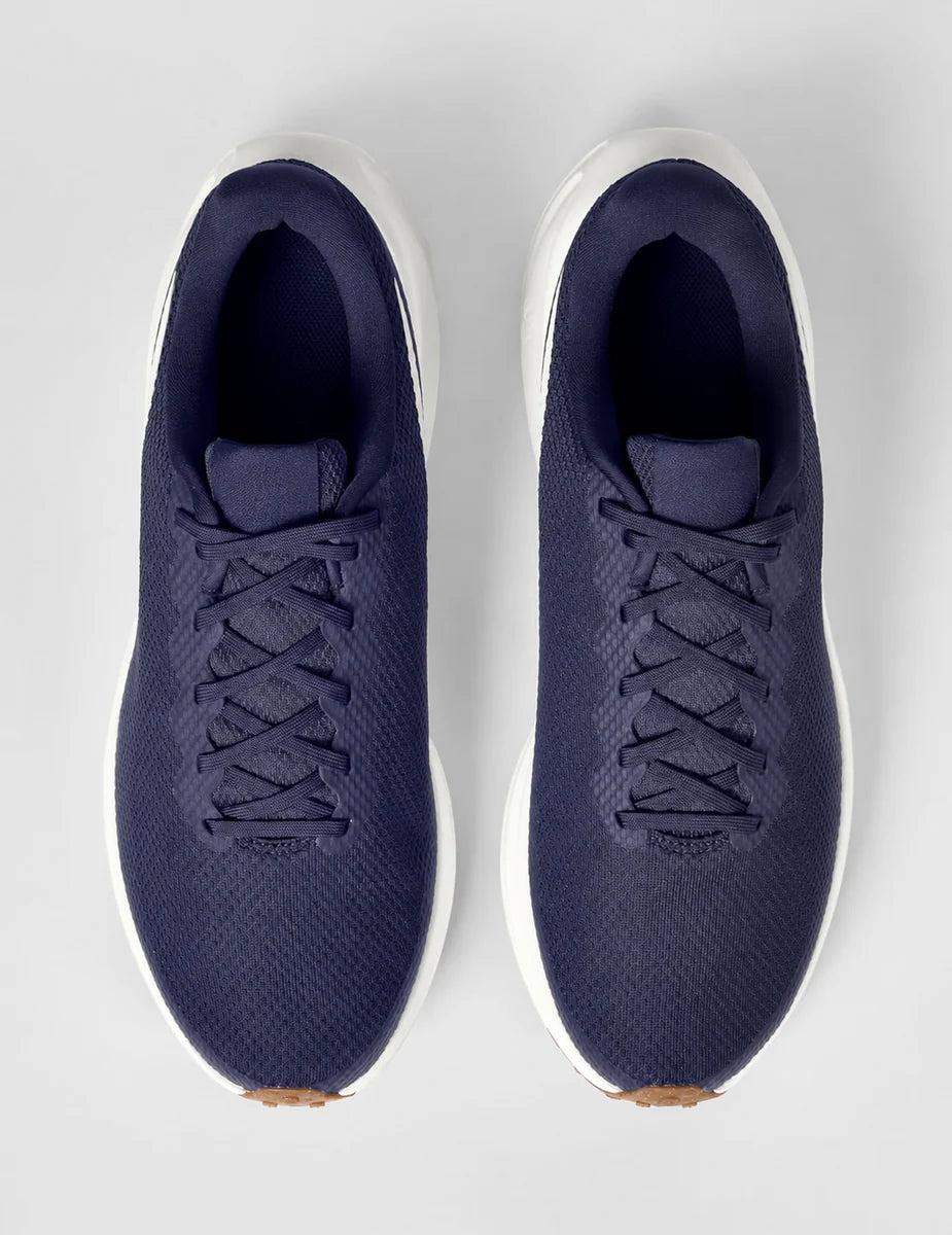 Men's Mesh Lace-Up Trainers in Midnight Navy Sail Gum, view 5.