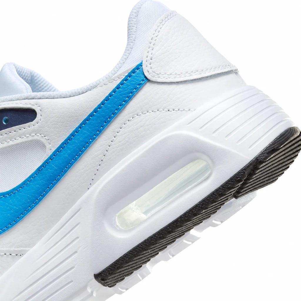 Men's Retro Panel Trainers in White Lt Photo Blue Thunder Blue, view 7.
