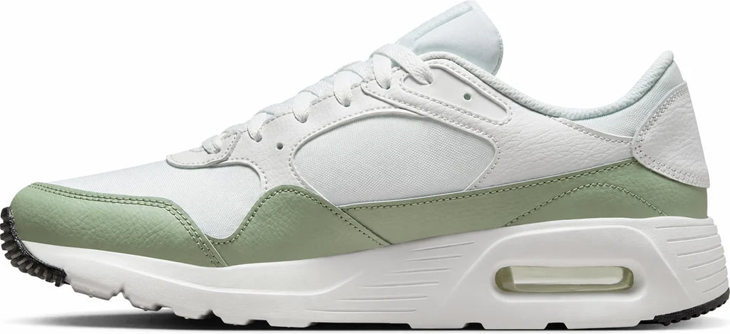 Men's Retro Panel Trainers in Summit White Vintage Green, view 9.