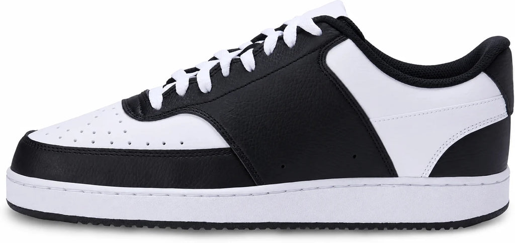 Women's Classic Low-Top Trainers in Black White, view 1.