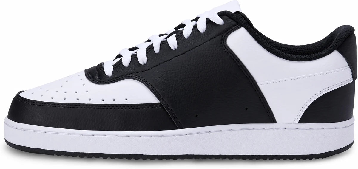 Women's Classic Low-Top Trainers in Black White, view 1.
