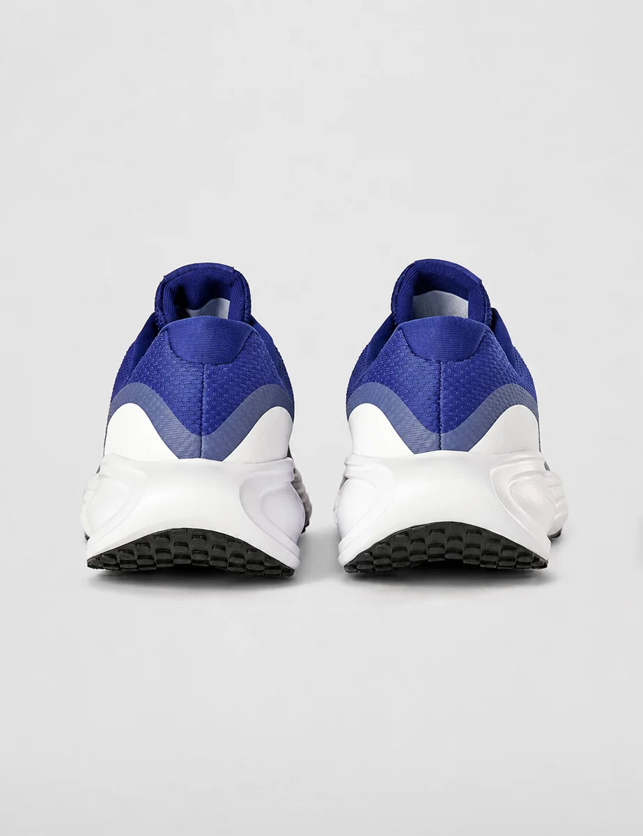 Men's Mesh Lace-Up Trainers in Deep Royal Blue White, view 7.