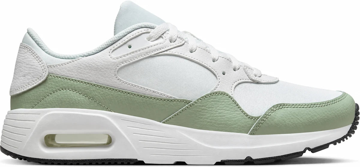 Men's Retro Panel Trainers in Summit White Vintage Green, view 6.