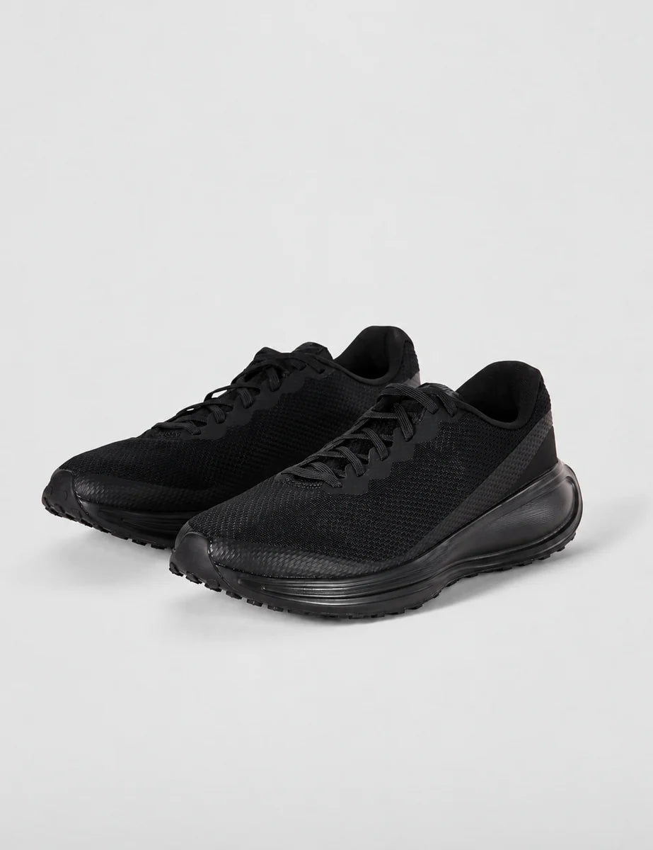 Men's Mesh Lace-Up Trainers in Black Anthracite, view 6.