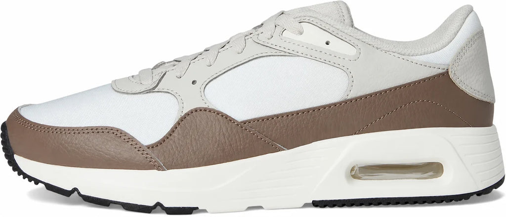 Men's Retro Panel Trainers in Sail Velvet Brown Light Bone, view 4.