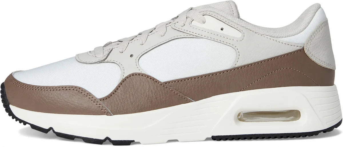 Men's Retro Panel Trainers in Sail Velvet Brown Light Bone, view 4.