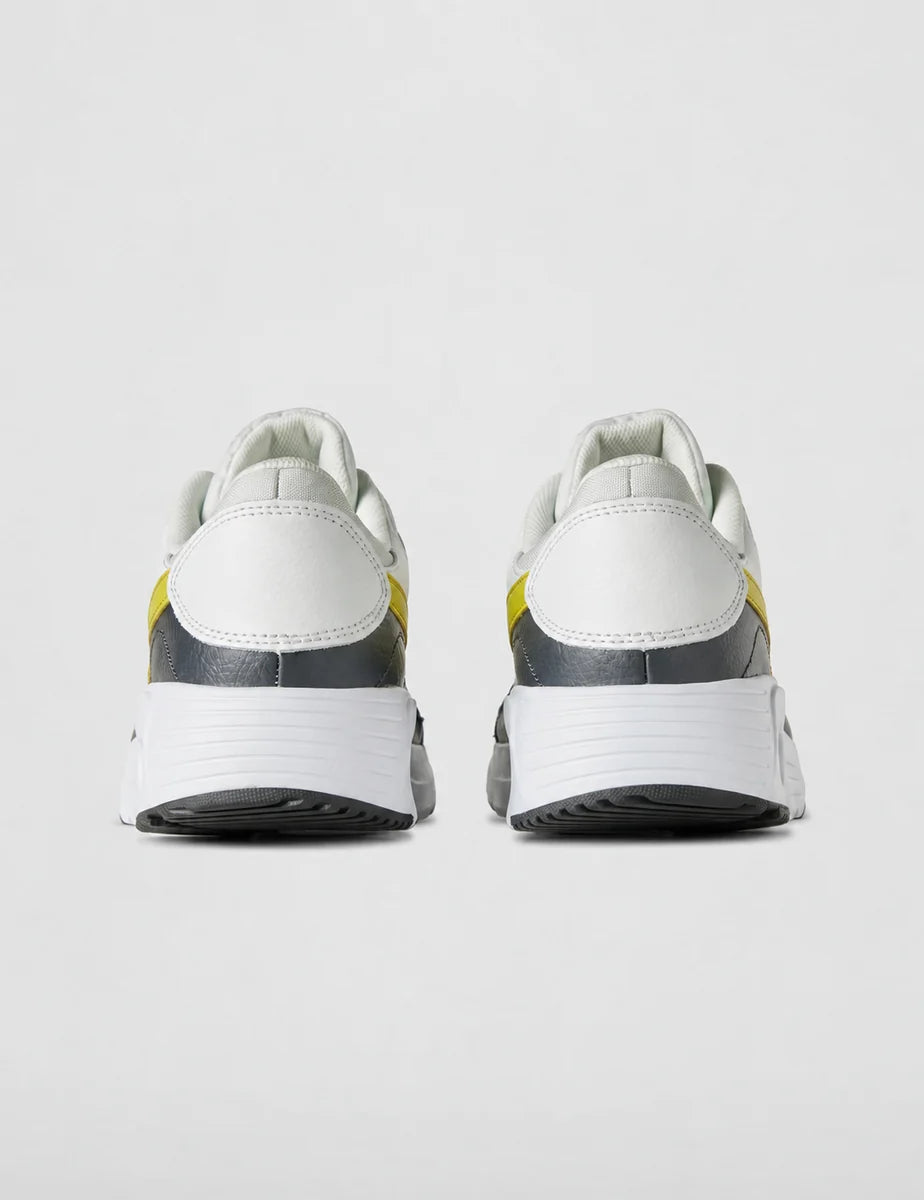 Men's Retro Panel Trainers in Photon Dust Bright Citron, view 7.