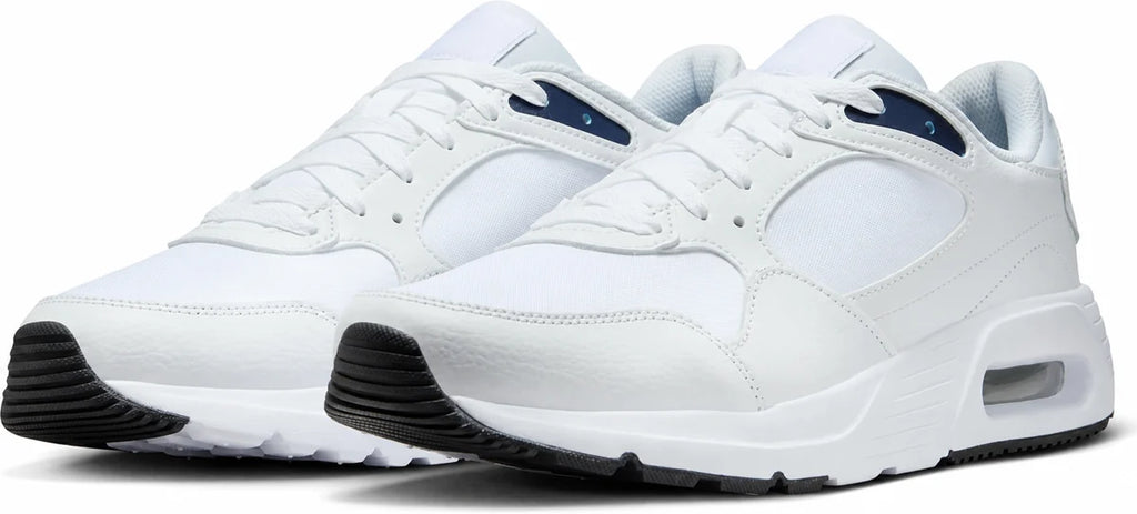 Men's Retro Panel Trainers in White Lt Photo Blue Thunder Blue, view 8.