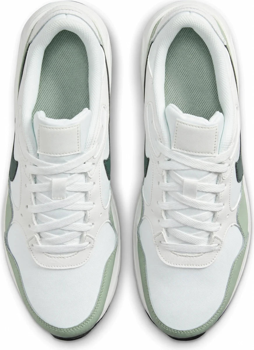 Men's Retro Panel Trainers in Summit White Vintage Green, view 5.