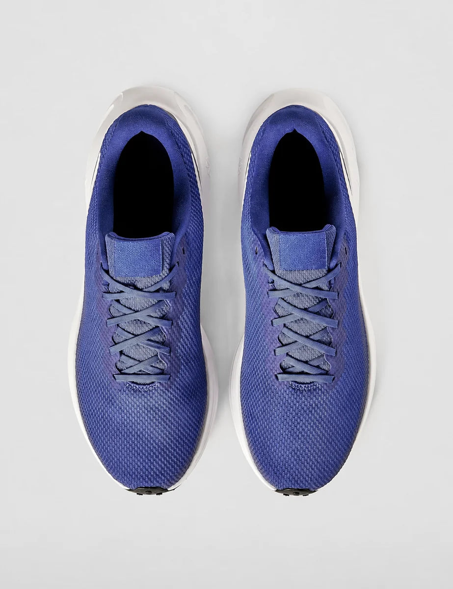 Men's Mesh Lace-Up Trainers in Deep Royal Blue White, view 5.