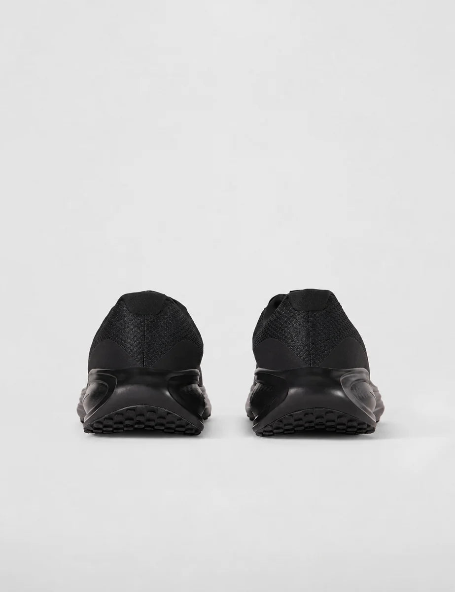 Men's Mesh Lace-Up Trainers in Black Anthracite, view 7.