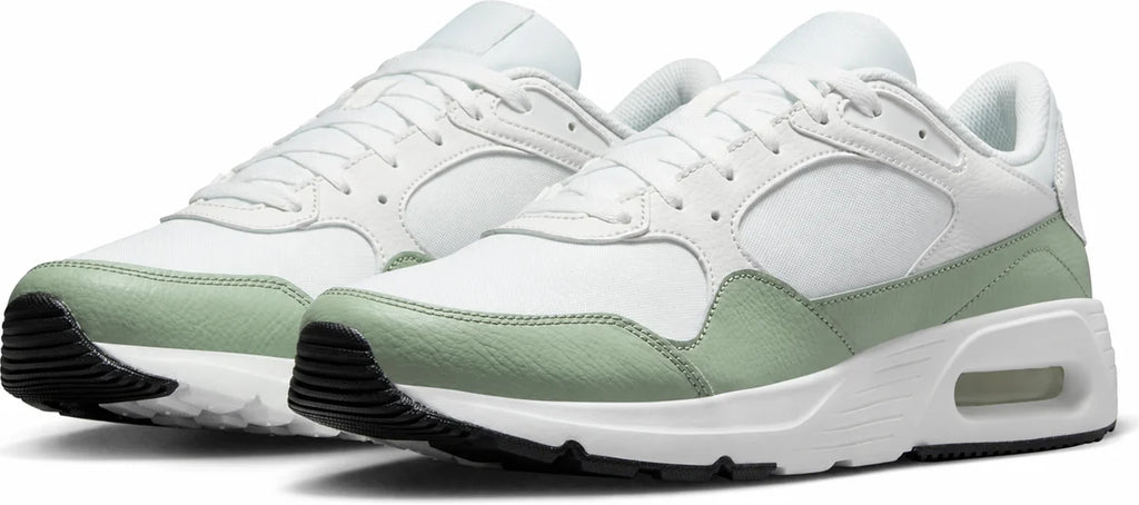 Men's Retro Panel Trainers in Summit White Vintage Green, view 2.