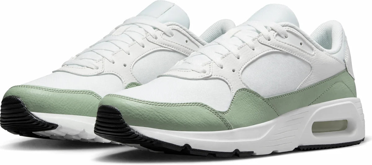 Men's Retro Panel Trainers in Summit White Vintage Green, view 2.