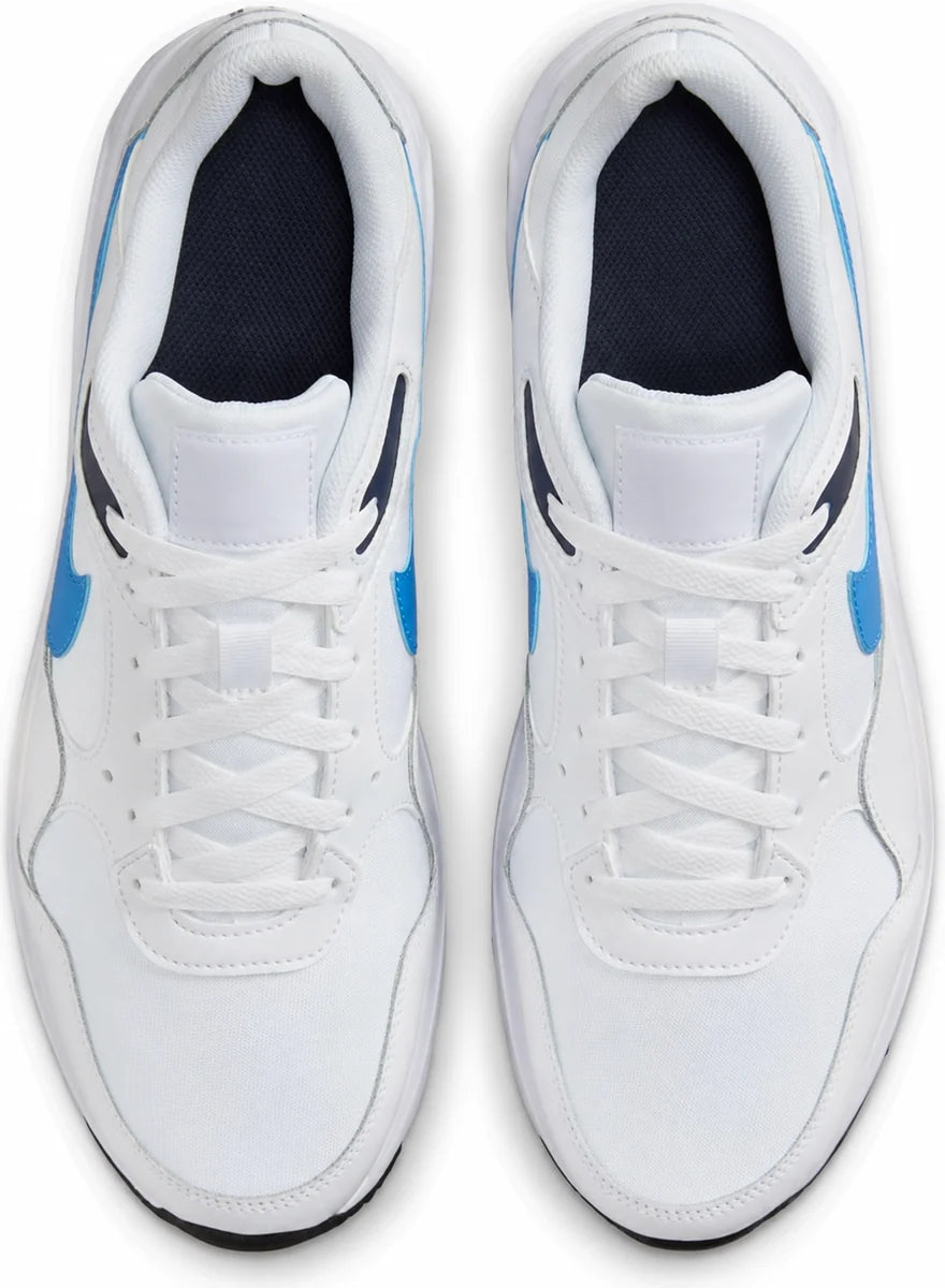 Men's Retro Panel Trainers in White Lt Photo Blue Thunder Blue, view 4.