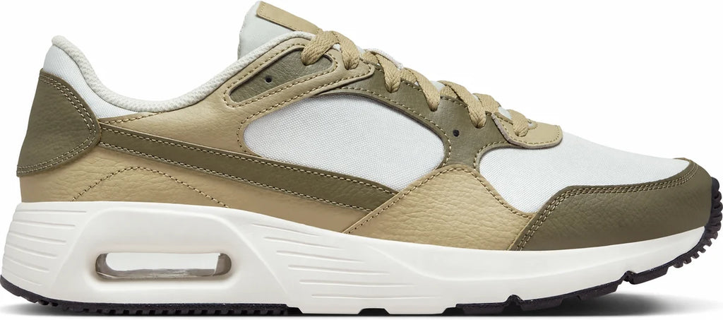 Men's Retro Panel Trainers in Neutral Olive Light Bone, view 5.